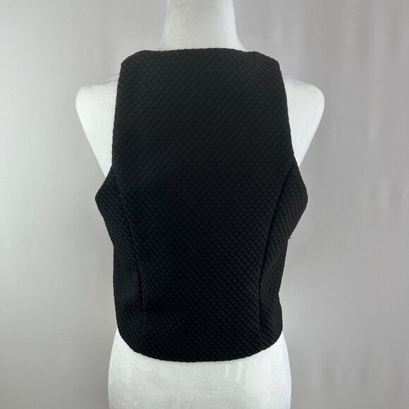 NWOT Shein Chic Black Textured Vest Top – Small - Picture 4 of 9